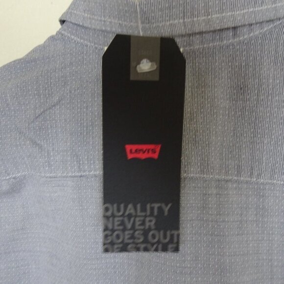 Levi's Button Front Shirt Men's Size S Gray Classic Preppy Work School Cotton - Picture 5 of 6